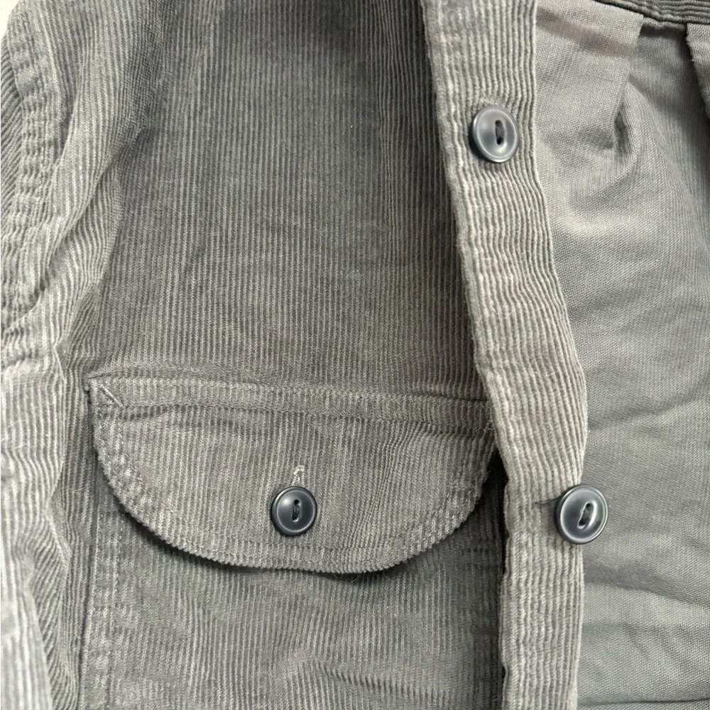 J. Crew Men's Gray Corduroy Button Down